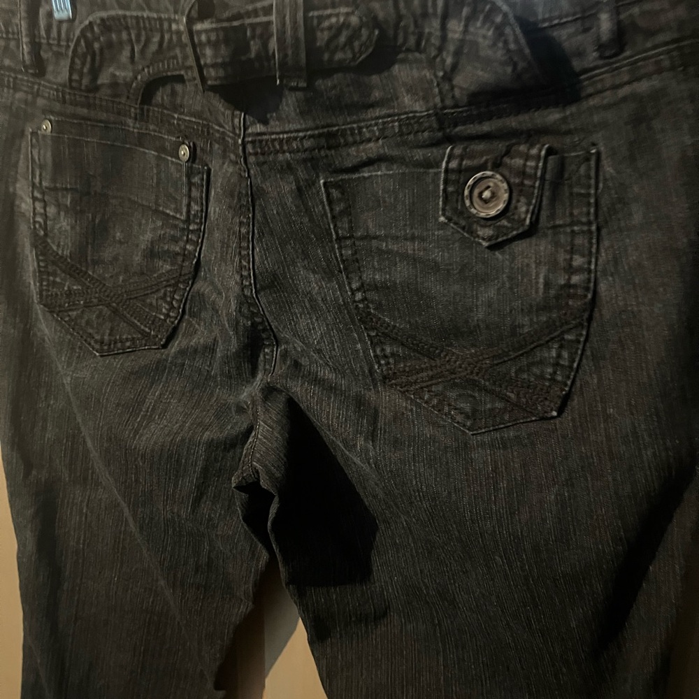 XOXO Black Jeans with Silver Embroidery